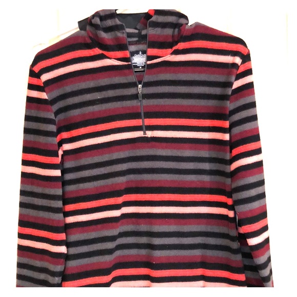 Cuddl Duds Tops - Cuddle duds striped 1/2 zip pullover